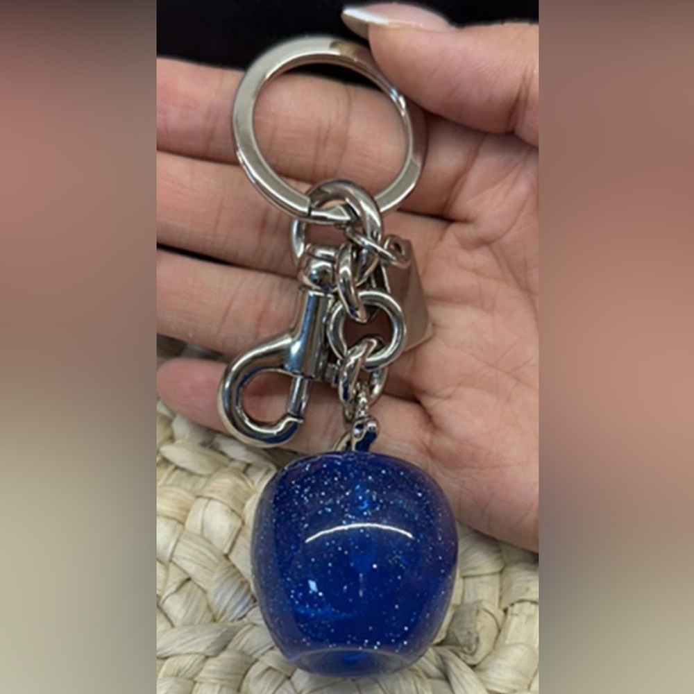 Blue Glitter Apple Key Holder - Picture 4 of 4